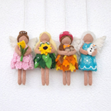 Four Seasons Fairy Felt Ornament Set – Spring, Summer, Fall & Winter Angels
