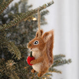Felt Ornament - Squirrel with acorn