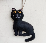 Felt Ornament - Stitched Cat