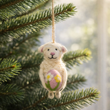 Easter Sheep Holding an Easter Egg Ornament
