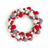 Felt Christmas Wreath - Pompom Balls / Christmasy