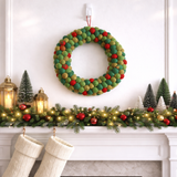 Felt Christmas Wreath - Pompom Balls / Greenery