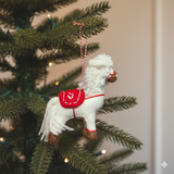 Felt Ornament - White Pony