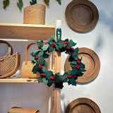 Felt Christmas Wreath - Holly Wreath
