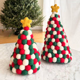 Felt Ball Christmas Tree Table Display