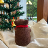 Felt Stuffed Animal - Christmas Brown Bear
