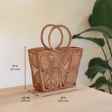Bali Rattan Handbag - Butterfly