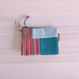 Handwoven Patchwork Zipper Pouch - Small