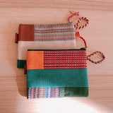 Handwoven Patchwork Zipper Pouch - Small