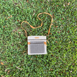 Woven Double Sided Bag - Black Houndstooth