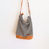Woven Sling Bag with zipper. Handmade in Nepal.