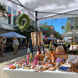 Felt Ball Christmas Wreath - Greenery. Handmade in Nepal.