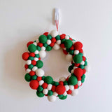 Felt Christmas Wreath - Red, Green, White