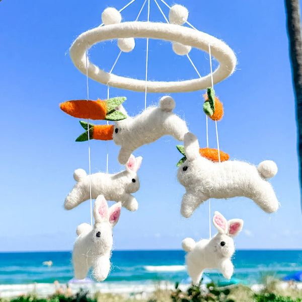 Bunny Chasing Carrot Baby Mobile