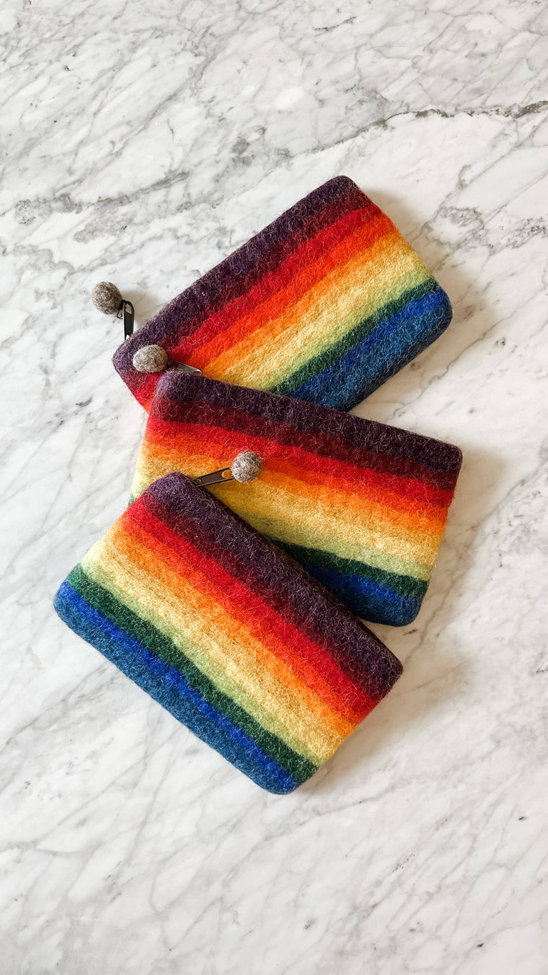 Felt Rainbow Purse