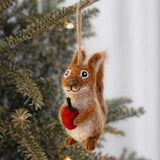 Felt Ornament - Squirrel with acorn