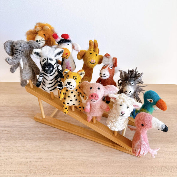 felt finger puppet set of 12 pieces from Ganapati Crafts Co.