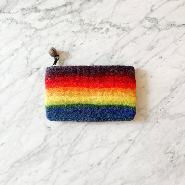 Felt Rainbow Purse