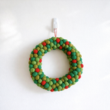 Felt Christmas Wreath - Pompom Balls / Greenery