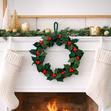 Felt Christmas Wreath - Holly Wreath