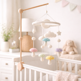 Felt Pastel Mushroom Baby Mobile