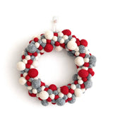 Felt Christmas Wreath - Pompom Balls / Christmasy