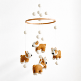 Felt Corgi Dog Baby Mobile
