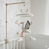 Felt Baby Mobile - Stork