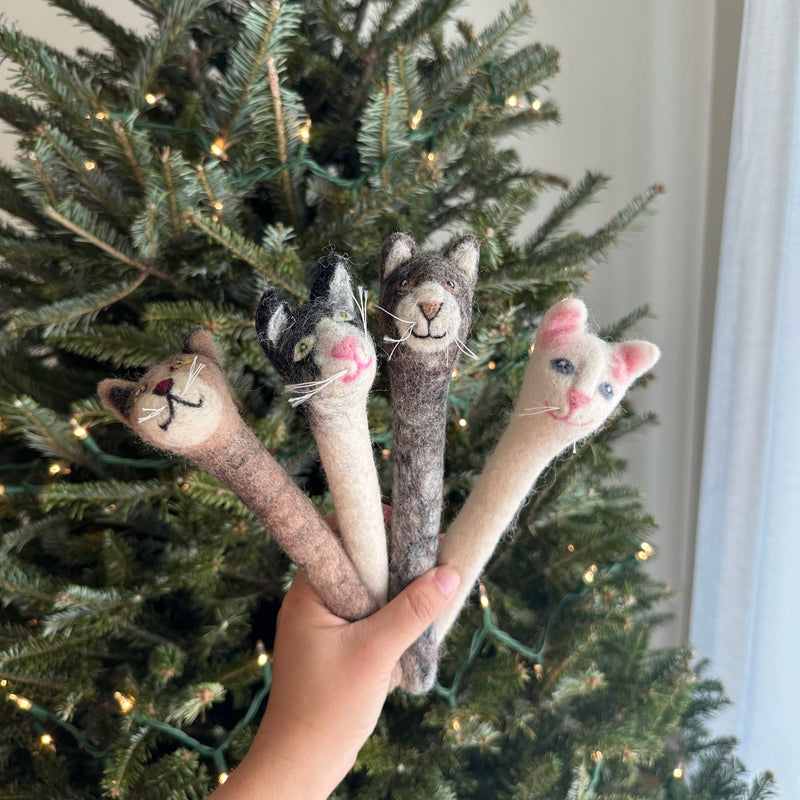 Felt Tuxedo Cat Pen Cover