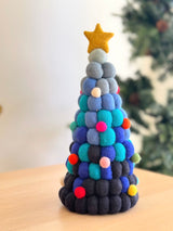 Felt Ball Christmas Tree Table Display