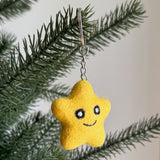 Smiling Star Felt Keychain