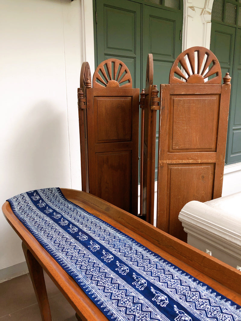 Indigo 16" x 72" table runner