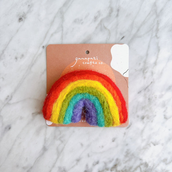 Felt Rainbow Brooch