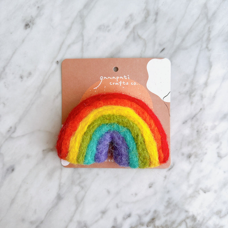 Felt Rainbow Brooch