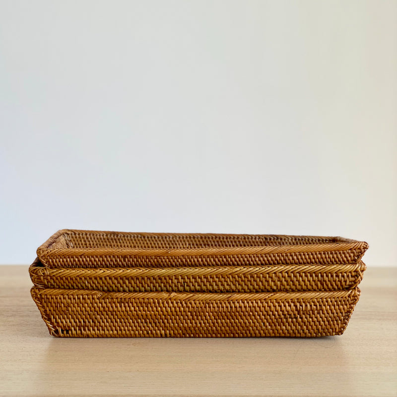 Bali Rattan Rectangular Mini Tray