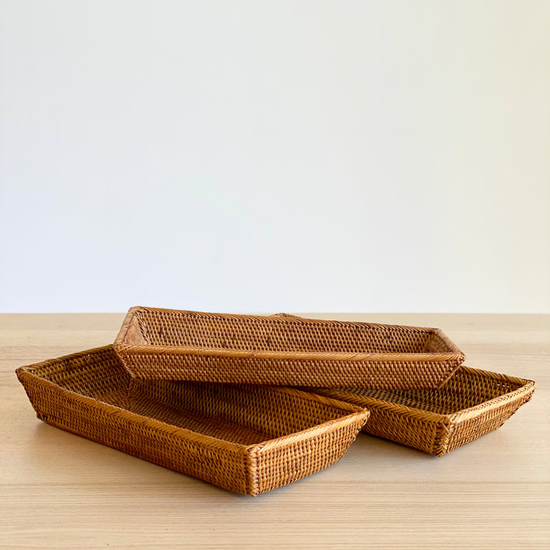 Bali Rattan Rectangular Mini Tray