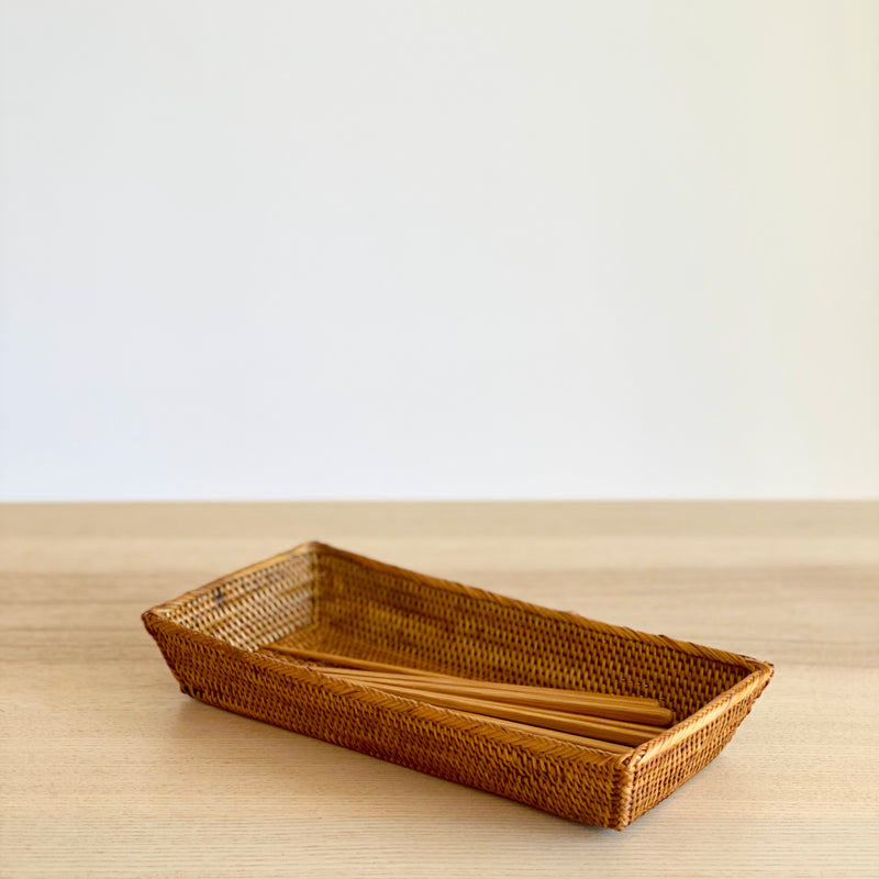 Bali Rattan Rectangular Mini Tray