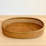 Bali Oval Rattan Woven Tray