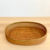 Bali Oval Rattan Woven Tray