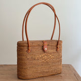 Bali Rattan Handbag - Capri