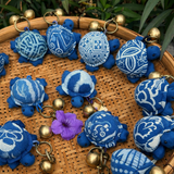 Indigo Turtle Keychain