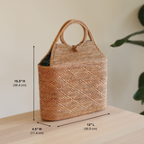 Bali Rattan Handbag - Malboro