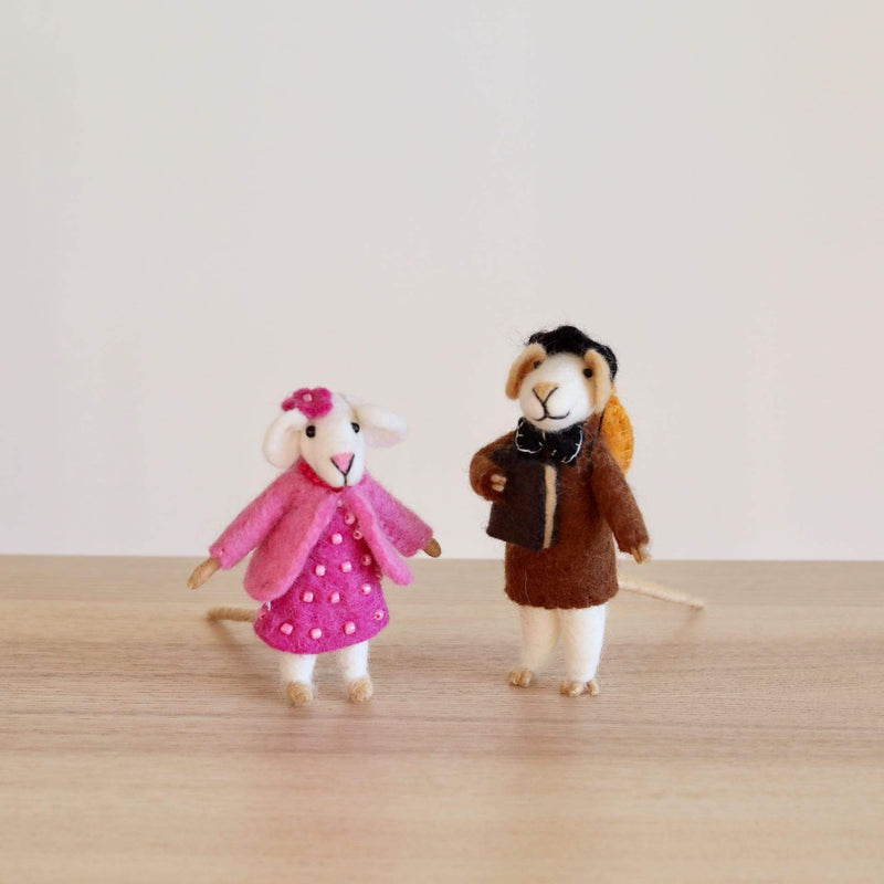 Felt Toys Set of 4 - Mice Family