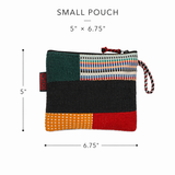 Handwoven Patchwork Zipper Pouch - Small