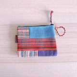 Handwoven Patchwork Zipper Pouch - Small