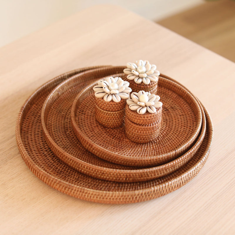 Bali Rattan Tray - Set of 3