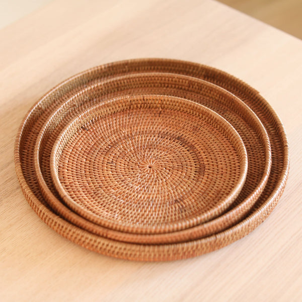 Bali Rattan Tray - Set of 3