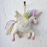 Felt Ornament - 2026 Prancing Pastel Unicorn