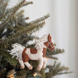 Felt Pinto Horse Ornament