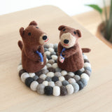 Felt Bear Wine Bottle Toppers